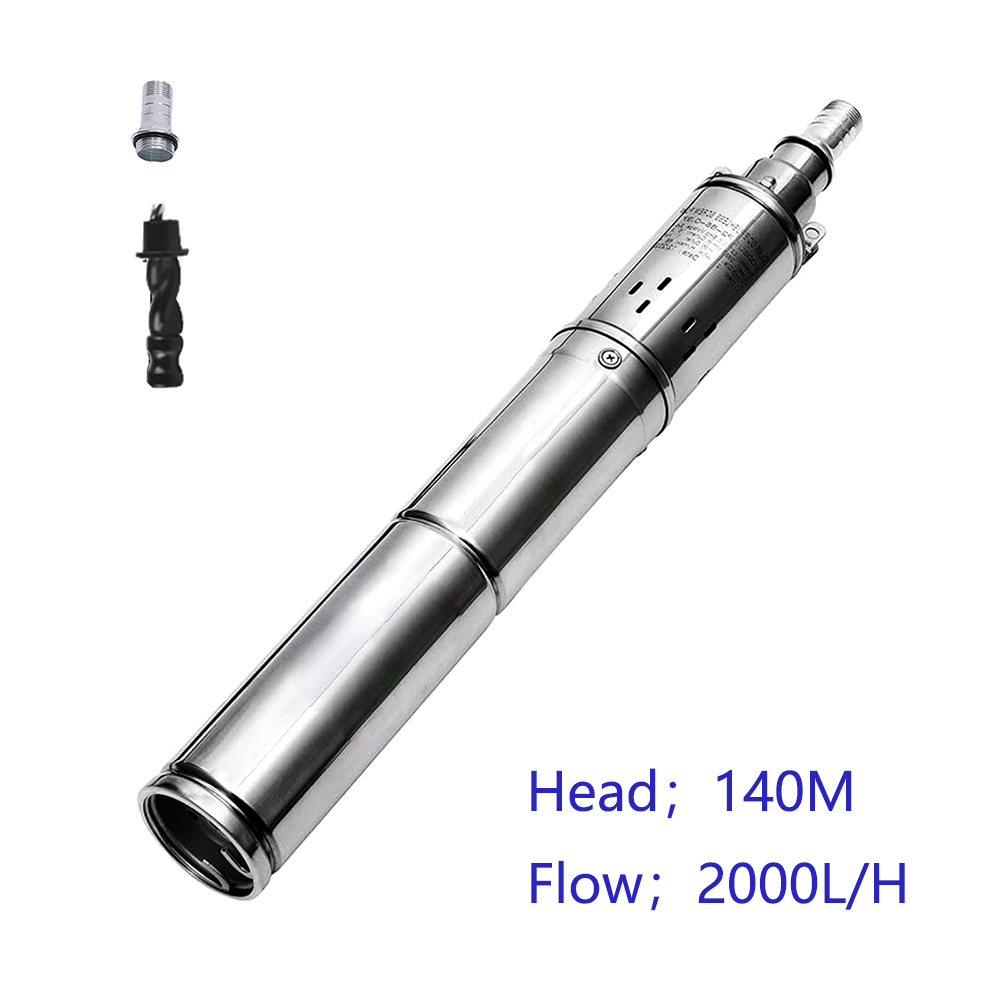 Solar Water Pump 1Hp Dc - ソーラーウォーターポンプ,ハイヘッドリフト,ボール盤,ソーラーpv,ステンレス鋼,最大流量2000l,140m 750w,1hp