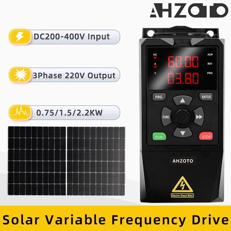 Mppt Solar Pump Controller 1.5Kw - 太陽光発電用VFDインバーター、DC-AC三相変換器、220V、0.75KW/1.5KW/2.2KW/4KW、MPPT制御機能付き太陽光ポンプVFD