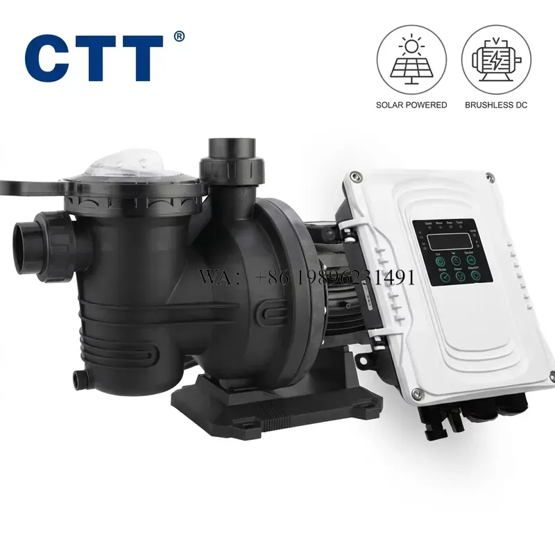 Solar Pool Pump 48V Dc - オーストラリア向け、48V、72V、500W、900W、1200Wの太陽光発電式ブラシレスDCプール循環ポンプモーター（MPPTソーラー機能付き）。