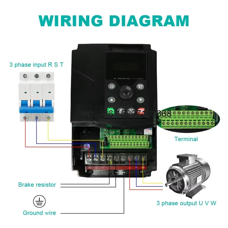 Solar Pump Inverter 5.5Kw Three Phase - Wmwmnu 99% MPPT 太陽光発電式水中ポンプ ACドライブインバーター 三相