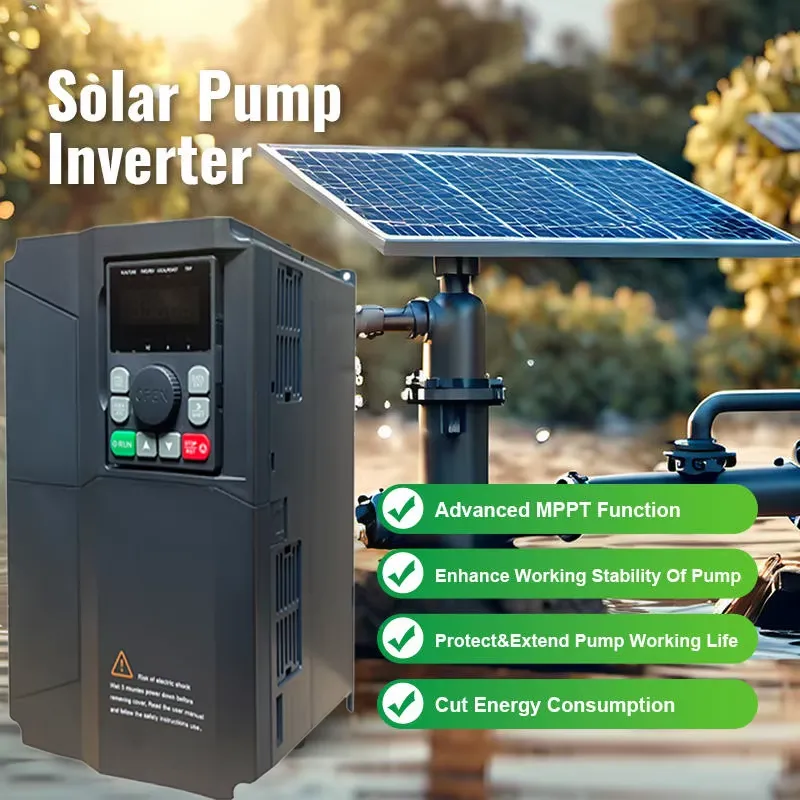 Solar Pump Inverter 5.5Kw Three Phase - VFD 2.2KW 5.5KW 220V 380V 三相ベクトルインバーター（MPPT搭載、ソーラーウォーターポンプ用）