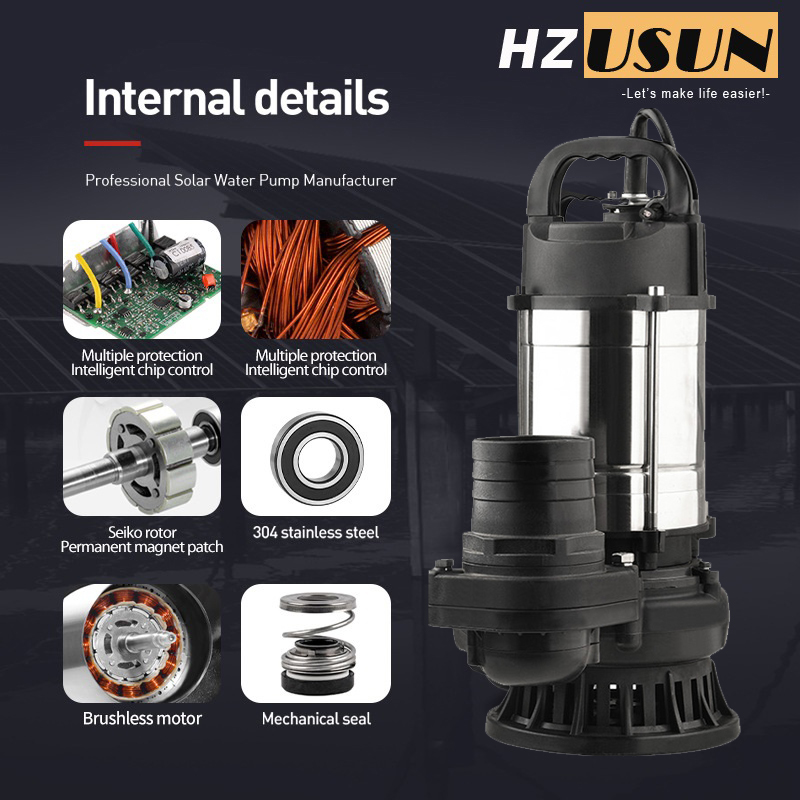 HZUSUN 1馬力DC水中ポンプ海水価格ブラシレスポータブ - Solar Water Pump 1Hp Dc のレビューと価格