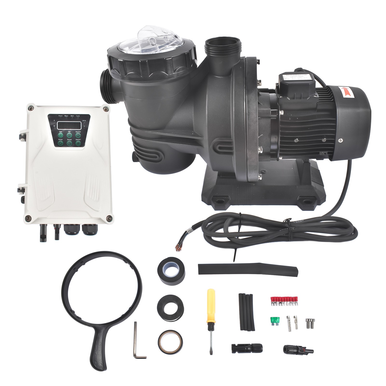 AP02 500W ソーラーポンプキット、地中設置型プールポ - Solar Pool Pump 48V Dc のレビューと価格