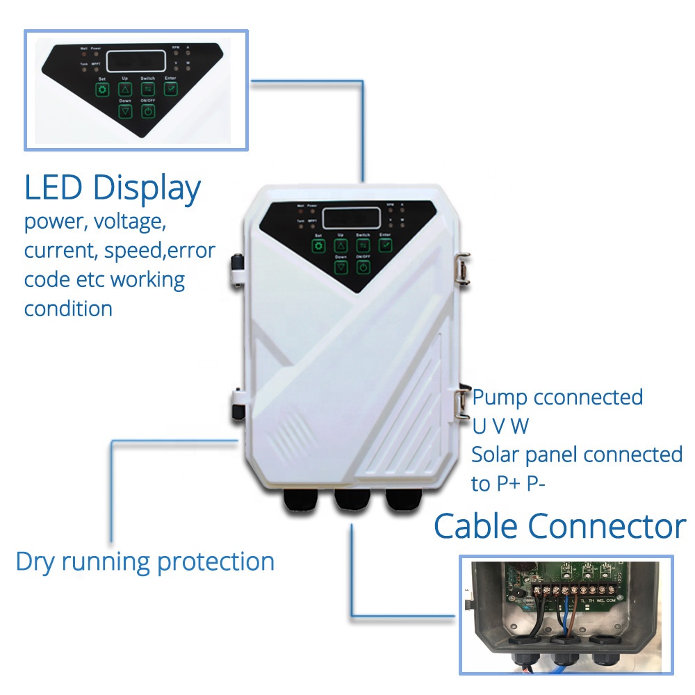 DC高圧48V 120m深井戸水中ソーラーウォーターポンプ - Solar Water Pump 48V Submersible のレビューと価格