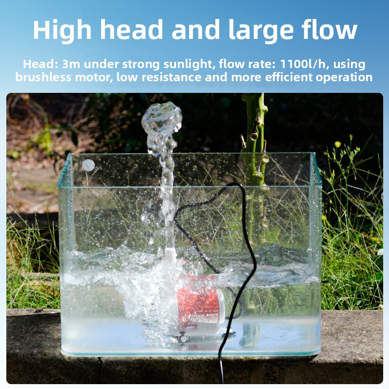ブラシレスソーラーウォーターポンプキットリチウム電池高揚程水 - Solar Irrigation Pump 12V のレビューと価格