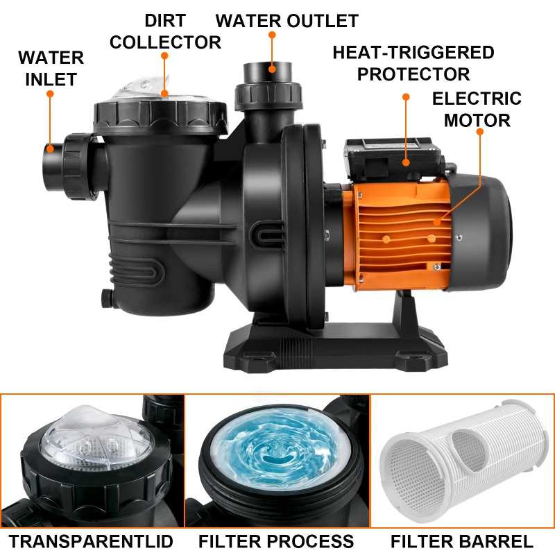 プールポンプ スイミングプールポンプ 48V DC/500W - Solar Pool Pump 48V Dc のレビューと価格