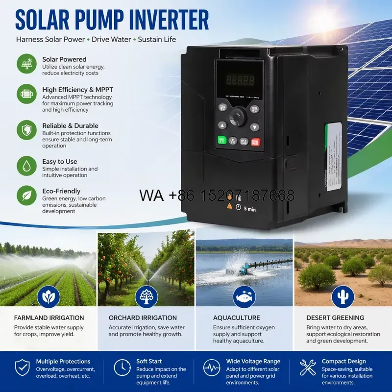 Wmwmnu 99% MPPT 太陽光発電式水中ポンプ AC - Solar Pump Inverter 5.5Kw Three Phase のレビューと価格