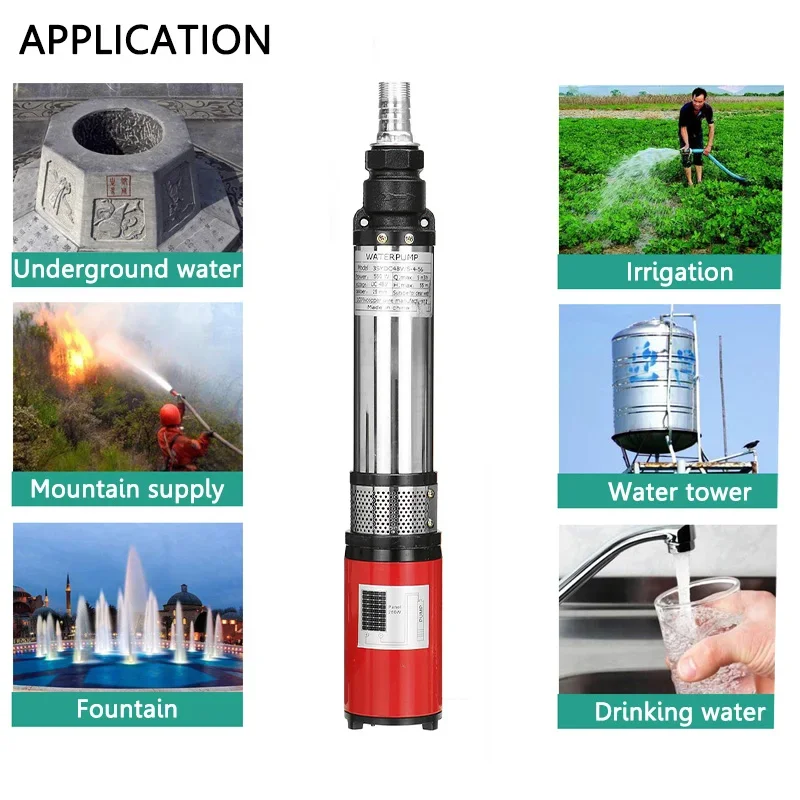550W 12V 24V 48V 高揚程55m水中ポンプ 水 - Solar Water Pump 48V Submersible のレビューと価格