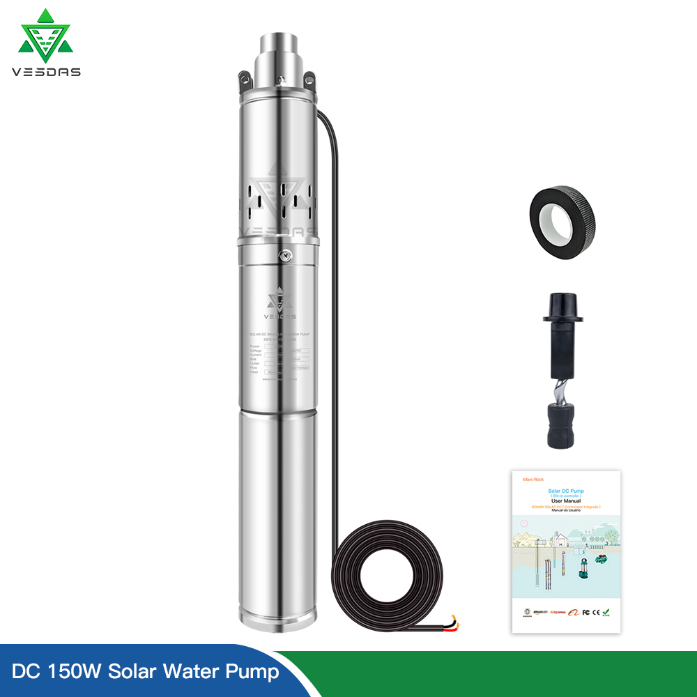 ソーラーポンプ150W,370W,750W,12V,24V, - Solar Water Pump 48V Submersible のレビューと価格