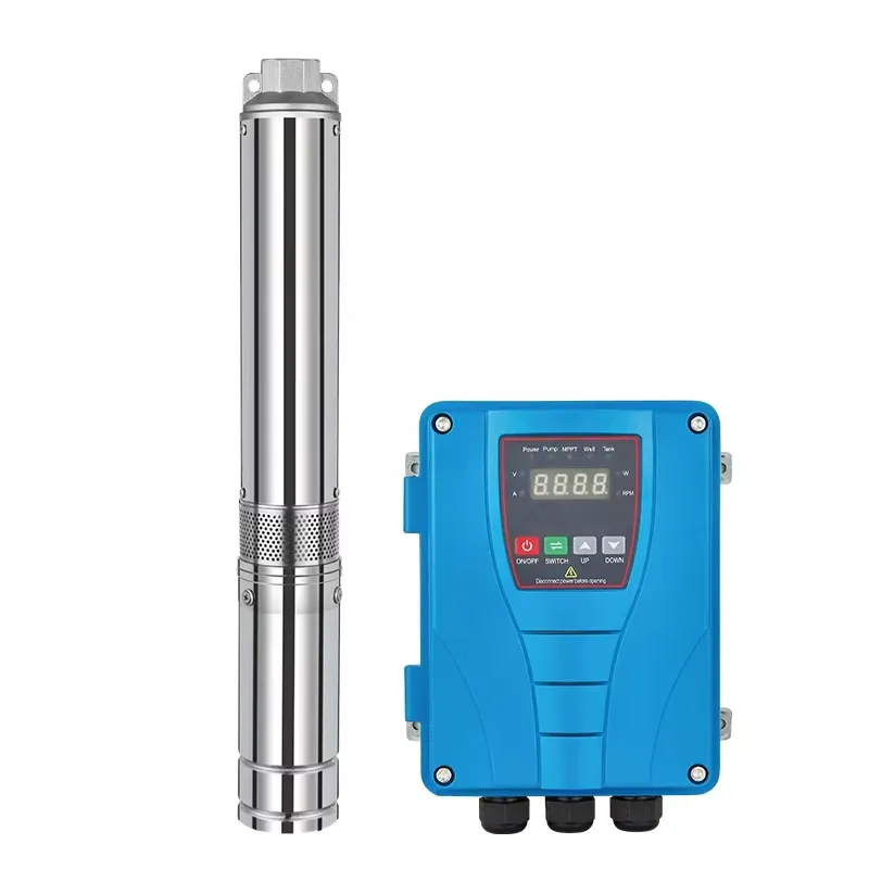 4インチ1馬力72V大流量ステンレス鋼DC水中ソーラーウォー - Solar Water Pump 1Hp Dc のレビューと価格